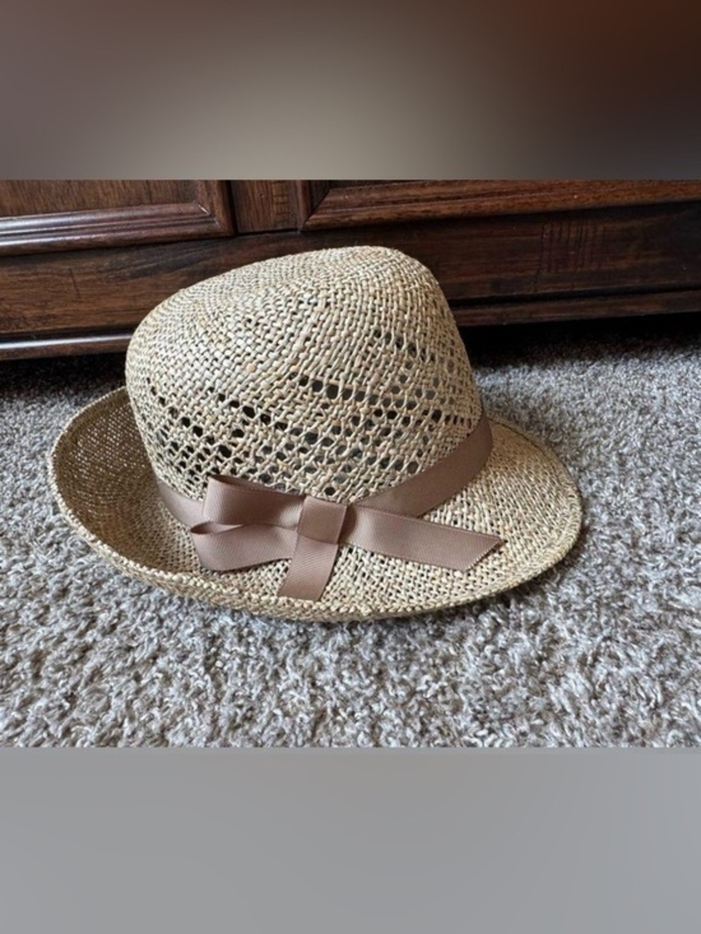 The Vermont Country Store
Beige Woven 100% Straw Sun Bucket Ribbon Hat